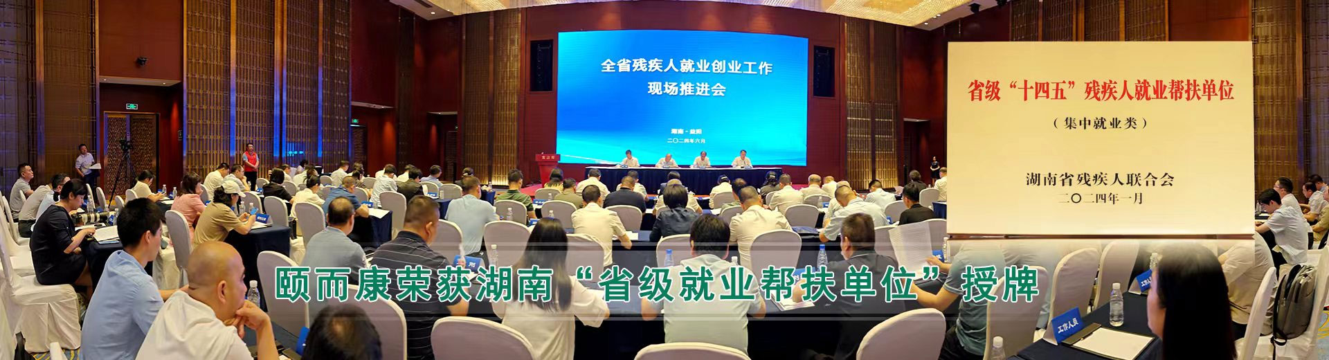 颐而康荣获湖南“省级就业帮扶单位”授牌